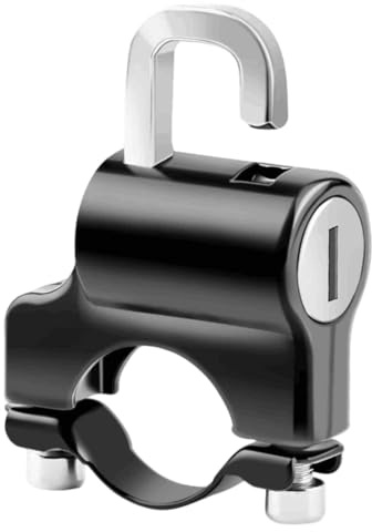 OUDQFCJ 2 Chiavi Lucchetto di Sicurezza per Casco Moto e Bici Gadget Antifurto per Manubrio (22-28mm)