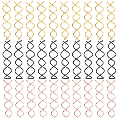 DECHOUS 30 Stück Teiliges Spiral haarnadeln aus Langlebigem Metall Unsichtbare Schraub haarspangen für Damen Einfaches Styling und Schnelles Fixieren von Dutts Leicht Vielseitig für