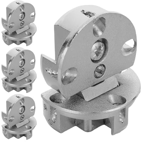 DOITOOL Charnières Pliantes en Alliage de Zinc 90° pour Tables Pliantes et Meubles Cuisine Lot de 4 Charnières Robustes pour Rabats de Plateau à Bords Arrondis Usage Bricolage et
