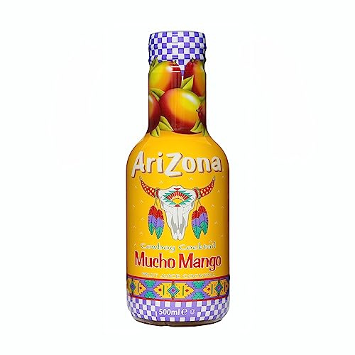 AriZona - Cowboy Cocktail Mangue - Jus de Fruits 100% Plaisir - Aromatisé et Rafraîchissant , 500 ml - Lot de 3 (L'emballage peut varier)