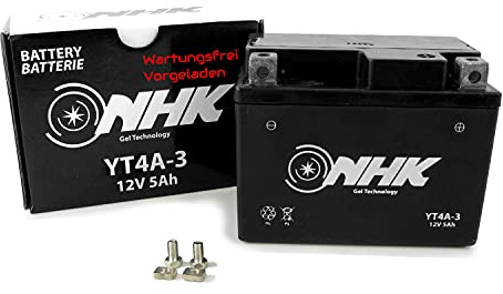Wartungsfreie Motorroller Roller Batterie YT4A YTX4L 5Ah kompatibel (NHK)