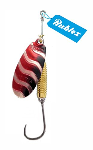RUBLEX - 5 Cucharillas de Pesca VELTIC-3 CRN 5,00 GMS. Anz. Simple sin Muerte