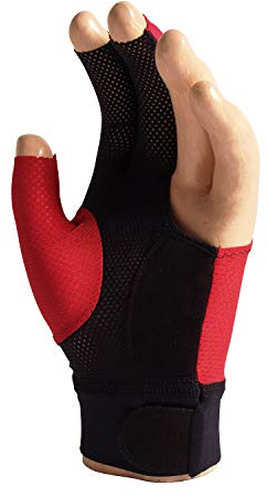 Manuel Gil Handschuh Billard IBS Glove Gold Mesh Red