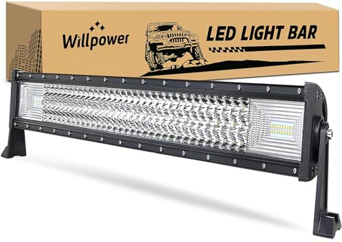 Willpower 405W LED Arbeitsscheinwerfer Bar, 32'' 79CM LED Zusatzscheinwerfer für Offroad Auto Scheinwerfer Traktor 4x4 SUV ATV