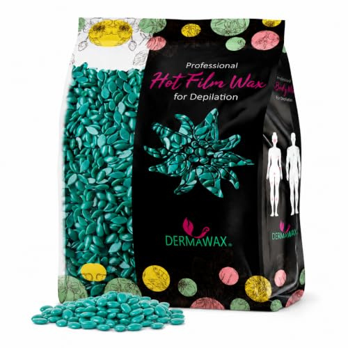 DERMAWAX Wachsperlen Azulen 1 kg – Waxing Perlen zur Haarentfernung