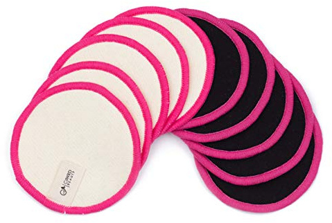C4wrd ™ 10er Set wiederverwendbare Bambus Hanf Abschmink Pads waschbar im Wäschebeutel bei max. 60°C