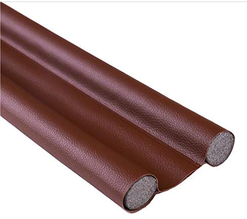 3ER-SET Universell einsetzbarer Luftzugstopper in Premium Qualität - Zuschneidbar für Türen bis zu 95 cm - Tür Luftzugstopper - Türdichtung - Windstopper & Tür Wind Stopper (Braun)