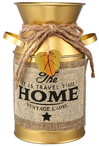 BESPORTBLE 1pc Shape Vase Creative Flower Bucket Chic Letter Printing for Home Decor for Floral Arrangements and Stylish Accents Living Spaces