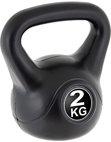 MAXXIVA® Kettlebell - 1-24 kg Gewichte - Kugelhantel Schwunghantel schwarz aus Beton mit Kunstoffummantelung - Training Zuhause