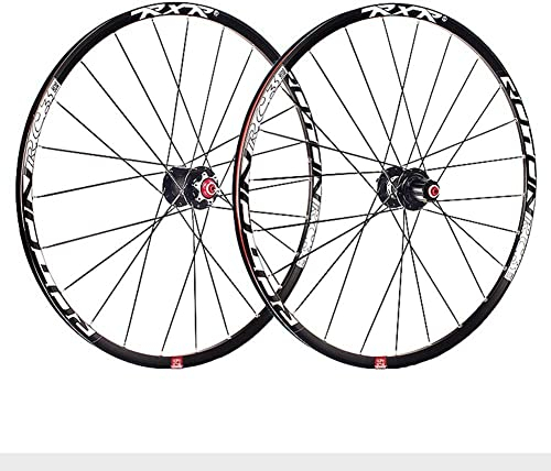 lkpqdwqz 29 Zoll Mountainbike Laufradsatz Carbon Nabe Scheibenbremse MTB Laufrad Double Wall 5 Palin 7 8 9 10 11 Speed ​​Kassette (Color : Black Hub, Size : Thru axis)