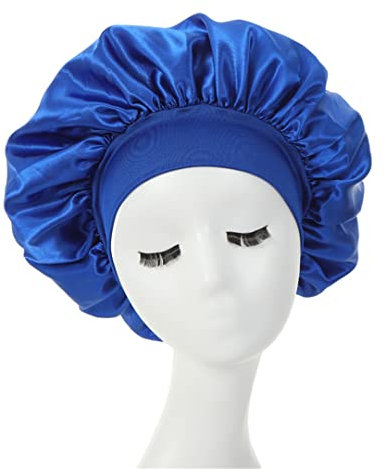 Solide Frauen Satin Schlafmütze Nachtschlafmütze Haarpflege Motorhaube Nachtmütze für Damen Herren Unisex Kappe Duschturban 8