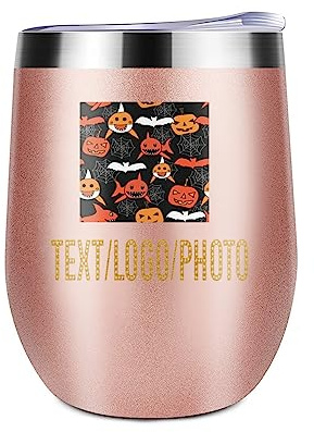 Miujonvy Verre à vin Tasse Logo Personnalisé Texte Ici Double Mur Vide En Acier Inoxydable Voyage Tumbler pour Ice Creamgolden
