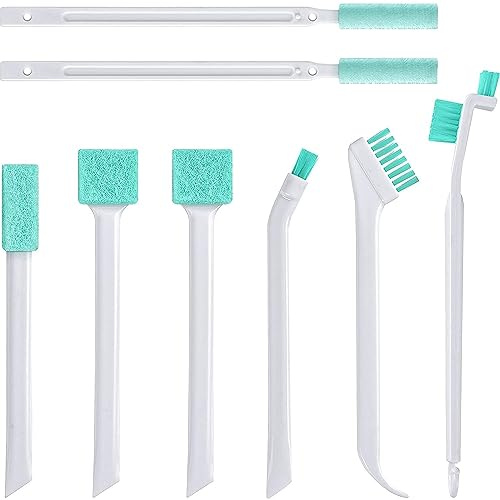 8 kleine Reinigungsbürsten für Haushalt, Fugendüsen-Reinigungswerkzeug-Set für Fensterrillen, Schienen, Luftbefeuchter, Tastatur, Flasche, Tür, Auto-Lüftung, kleine Detailreiniger, Scheuerbürste