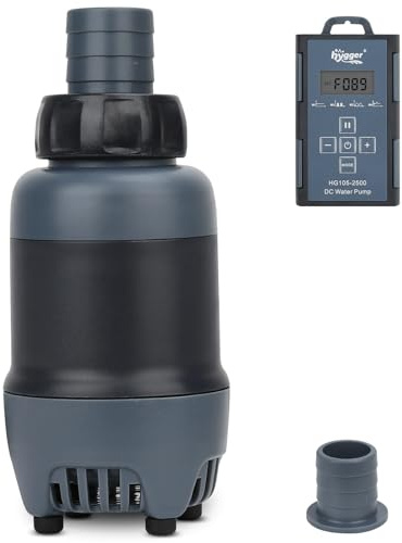 hygger 24V DC Aquarium Water Pump, 396GPH 20W 6.6FT Submersible Pump With Controller, Water Fountain Pump with 2 Nozzles for Fish Tank, Pond, Aquarium, Statuary, Hydroponics