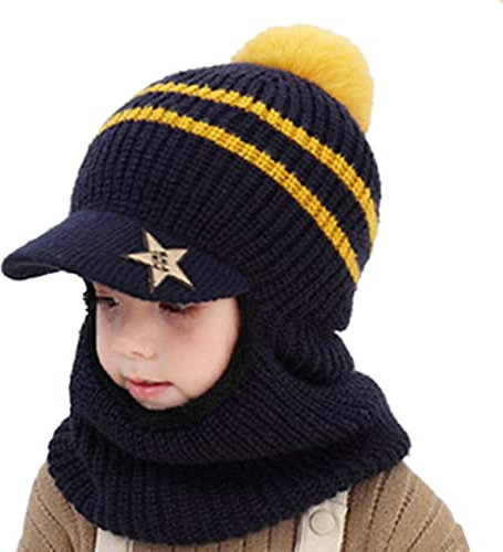 2–6 Jahre Kinder Wintermütze Mit Ohrenklappen Und Schal Baby Schalmütze Jungen Mädchen Kleinkind Kinder Mützen Mädchen Winter Mädchen Mütze Schal Set Set Mütze Schal Kinder