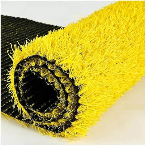 Kunstrasen, Kunstrasen, Kunstrasenmatte für Haustiere im Freien, dekorativer Hochzeitsteppich in Gartenfarbe, 3 cm hoch (Farbe: Gelb, Größe: 120 x 500 cm)