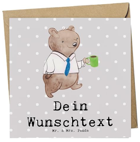 Mr. & Mrs. Panda karte personalisiert Beamter Herz - Personalisierte Geschenke, Öffentlicher Dienst, Studium, Grußkarten, Karten, Geschenk, grußkarte, Postkarte