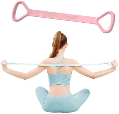 Widerstand Band für Arm zurück Schulter Übungen elastische Seil Stretch Fitness Band Fuß Bein Hand Stretcher Arm Trainer für Yoga Pilates Stretching Physiotherapie Home Gym (Pink)