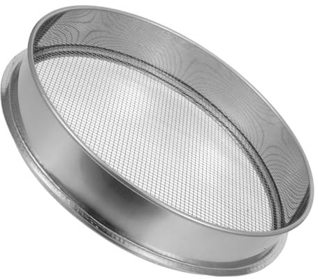 CAXUSD Tamiz Manual De Acero Inoxidable para Tierra De Jardín Criba Redonda Resistente y Versátil para Tamizar Compost Suelo y Hortalizas Ahorro Fácil Limpieza