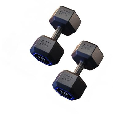 MAGIC SELECT Set di 2 Manubri da 10 kg in PVC E Ferro Sabbiato, Pesi da Palestra, Manubri Antiscivolo, Ideali per Allenamento di Forza E Palestra in Casa, Pesi Fitness Ergonomici.