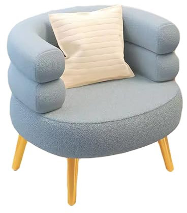 WLCNYL Schminkstuhl, Schminkstuhl für Schlafzimmer, gemütlicher, Flauschiger Sessel, Schminkstuhl mit Metallbeinen, für Wohnzimmer/Ankleidezimmer/Schlafzimmer (Farbe: B Blau, Größe: Schwamm)