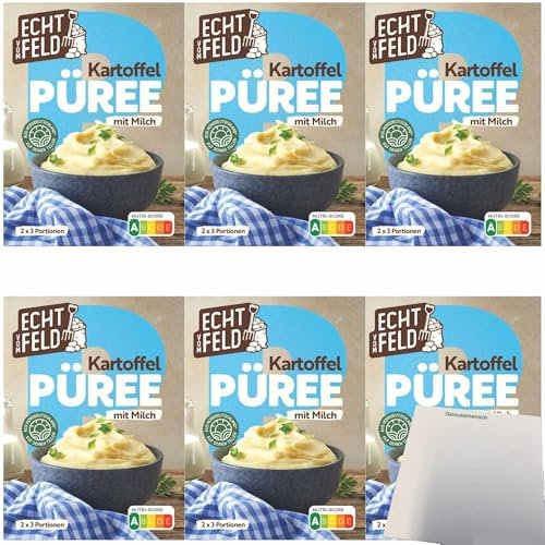 usy Bundle für Echt vom Feld Kartoffelpüree mit Milch 6er Pack (6x200g Packung) + usy Block
