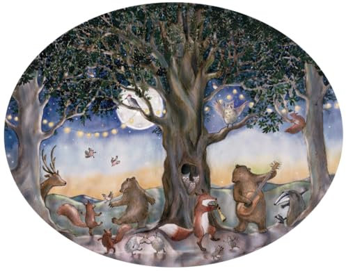Hartendief Cercle de papier peint Forêt des animaux | Pour chambre de bébé et d'enfant | Design de chambre d'enfant | Peint à la main et durable – Rapide à accrocher