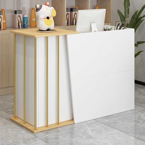XBDLYQBD Comptoir de réception Comptoir d'accueil avec à la Réception Tiroirs et Armoires Verrouillables à la Réception,Bureau d'ordinateur en Bois pour la Maison, Le Bureau,Magasin de vêtements