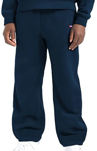 CUBAIANS Caonao Pantalon de jogging pour homme - Pantalon baggy en molleton avec bords côtelés - Pantalon de loisirs - Coupe ample, bleu foncé, XL