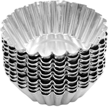 MAGICLULU 40 Pirottini Per Muffin in Metallo Antiaderenti 7x2 Cm Per Cupcake E Biscotti