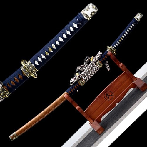 HJHUUA Bokken da 104 cm,Spada da Samurai in Legno Ipe Naturale,tachi in Legno,Katana in Legno Fatta a Mano per Regalo,Esposizione,Collezione,Allenamento di Kendo,Cosplay
