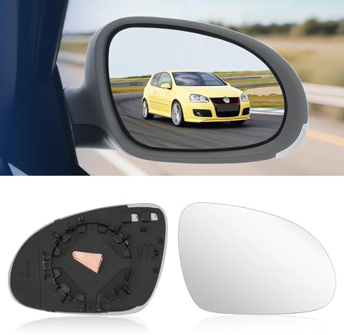 Convitex Spiegelglas Rechts für VW Eos (06-10) Golf Plus (04-14), Golf V (03-09), Jetta iii (04-10), Passat (03-11), Sharan (03-10), Sea|t Alhambra (04-10), Sko|da Superb I (06-08) Beheizbar Konvex