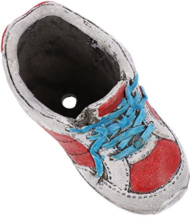 Yardwe Vaso Da Giardinaggio Imitazione Scarpa Ceramica Rosso Per Piante Succulente Decorazione Casa Da Interno Ed Esterno Arredamento Balcone e Scrivania