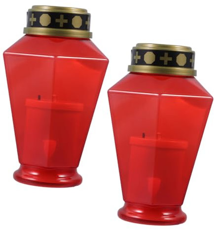 BESTOYARD 2pezzi Lampade Candela Led Elettriche Senza Per Decorazioni Di Cimiteri e Riutilizzabili Per Ricordi e Cerimonie Emissione Di Luce Morbida
