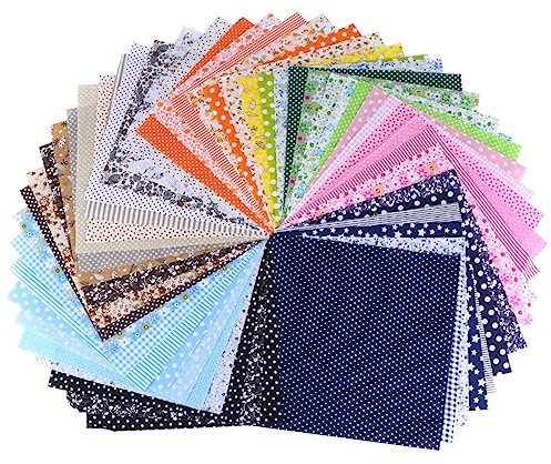 DIYEAH 50stücke Patchworkstoff Meterware Aus Weich Und Hautfreundlich Für Quilten Kissenbezüge Und Dekoration Für Diy-projekte Und Bastelarbeiten