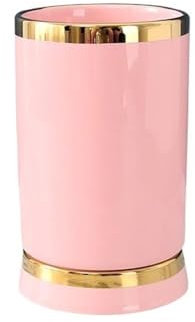 Pink Ceramic Cutlery Drainer - Utensil Holder & Spoon/Chopstick Drying Rack with Drain Tray for Sink - Stylish Kitchen for Efficient Drying
