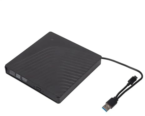 OUHFCASN Adaptateur graveur CD/DVD 9,5/12,7 mm USB 3.0 Type-C, Lecteur Optique DVD Externe for Ordinateur Portable Large compatibilité(9.5mm)
