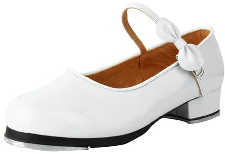Generisch Zapatos acolchados para niñas y niños, charol Mary Jane, zapatos de baile acolchado para niños, bailarinas, zapatos de vestir festivos, princesas, zapatos de bautizo, zapatos de boda
