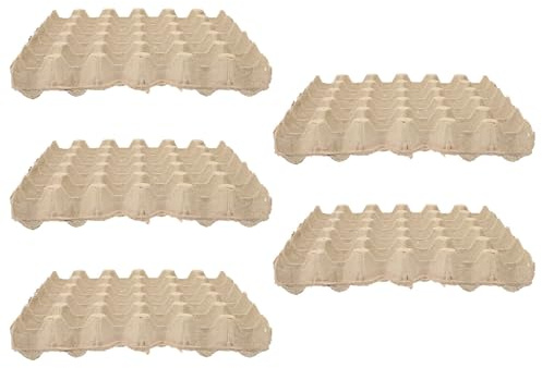 MERRYHAPY Cartone Uova in Polpa di Carta 30 Pezzi, Resistente e Non Fragile, Portauova 4 Celle, Per Uova Piccole, Uso Quotidiano e Vendita