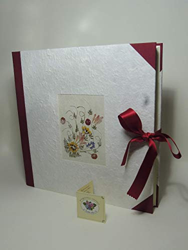 Album Foto artigianale 33 x 33-50 fogli - Carta Naturale con riquadro fiori base