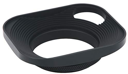 Haoge LH-B43P Gegenlichtblende, 43 mm, quadratisch, Metall, zum Einschrauben, Aussparung für Leica Entfernungsmesser Kamera mit 43 mm E43 Filtergewinde, Schwarz