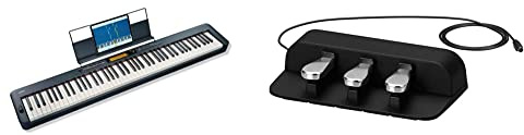 Casio CDP-360BK Digital-Piano Ensemble mit 700 Klängen und 88 gewichteten Tasten, schwarz & SP-34 optionales 3-fach Pedal für CDP-S360 und 350