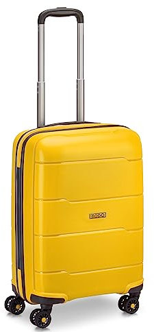MODO BY RV RONCATO Galaxy trolley cabina 55 CM, rigido e con sistema di chiusura con sistema di chiusura TSA - GIALLO SOLE