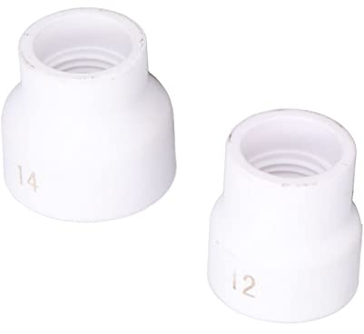 2 Stück WIG-Schweißbecher 12# 14# Keramikdüse Zubehör-Set Ersatzteile Zum Schweißen von Porzellan WIG-Schweißgeräten (Weiss)