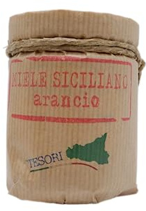 Miele Siciliano Fior D'Arancio Tesori Di Sicilia, Non Pastorizzato, Prodotto Tipico Siciliano in Vasetto da 250g