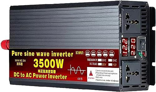 Inverter a Onda Sinusoidale Pura 3500W 4000W 5000W 5500W Convertitore di Tensione 12V 24V 48V 60V 72V CC a 220V 230V CA Convertitore Solare per Auto Inverter Solare per Camion (60Vto220V,4000W)