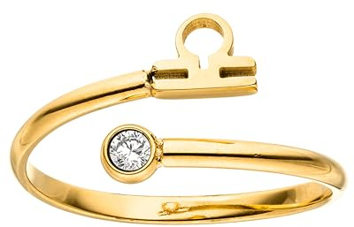 Purelei Sternzeichen Ring – Wasserfester Damenring aus langlebigem Edelstahl – Verstellbare Ringe von Größe 50 bis 66 – Modeschmuck für deinen individuellen Look