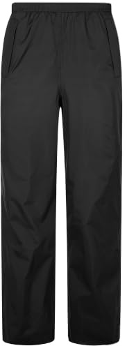 33,000ft Men's Waterproof Trousers Packable Rain Overtrousers Outdoor Lightweight Windproof Pants for Rainwear Walking Hiking Cycling Black M-32L