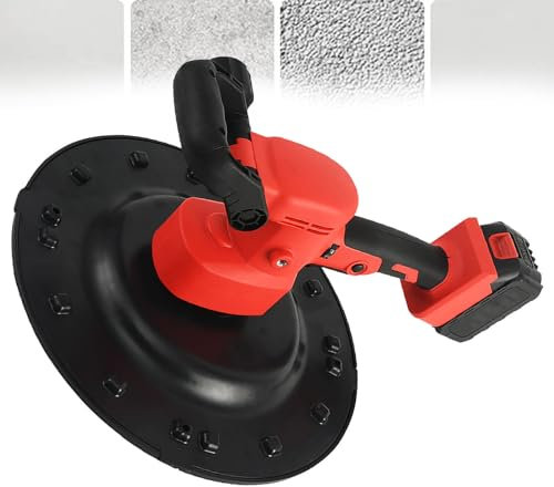 Kit Macchina per Lisciare Superficie della Parete Cemento Portatile,Strumento per Lisciare L'intonaco della Spatola per Malta Cementizia Elettrica,per Costruzione di Superfici Pareti,1battery