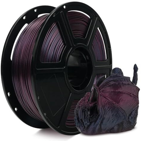 FLASHFORGE Chamäleon HS PLA Farbverlauf Burnt Titanium & Abyssal Rede, Max 500 mm/s schneller Druck, PLA-Farbverschiebungs filament 1,75 mm, ändert die Farbe je nach Licht und Winkel